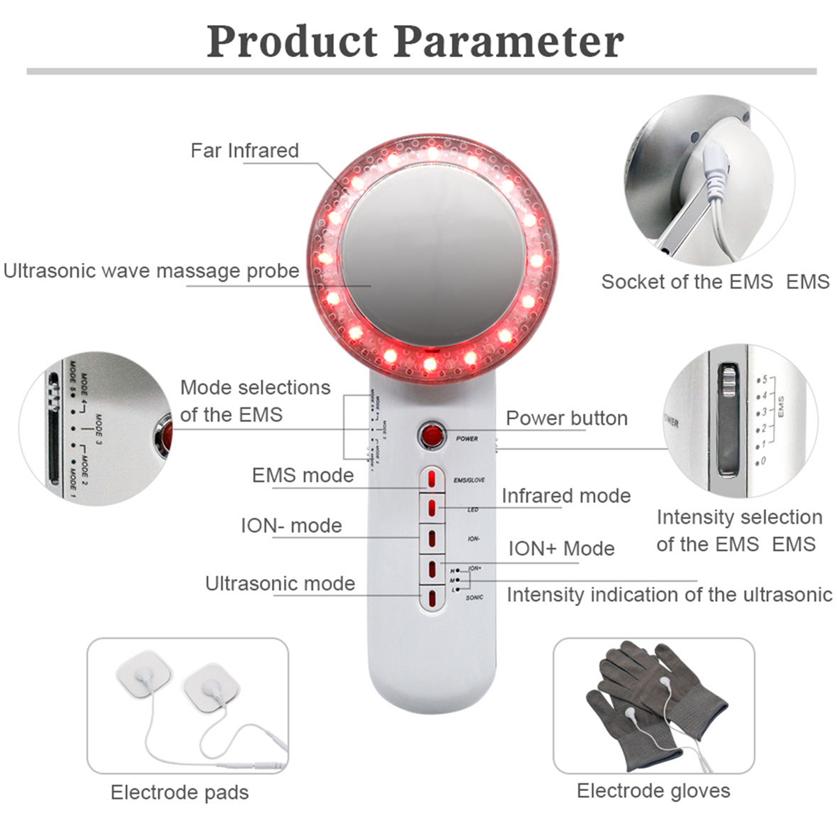 Heimtrainer-Trendprodukte 6 in 1 neue Ankömmlinge Fettverlust effektive Gewichtsabnahme-Schönheitsgeräte