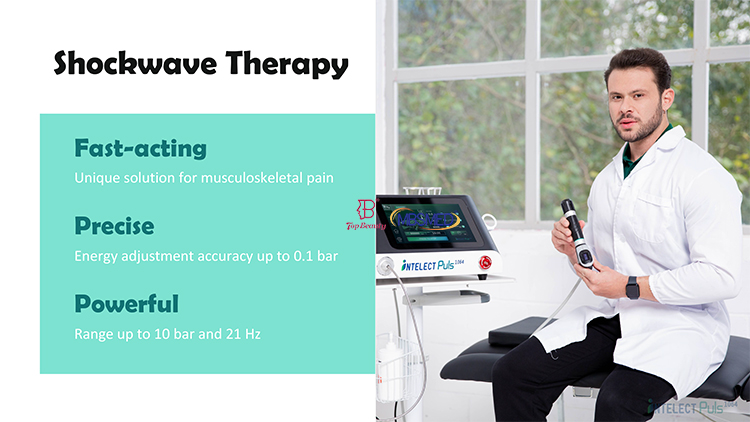 Professionelle Stoßwellen-Klasse-4-Lasertherapie für Physiotherapie-Stoßwelle ESWT-Rehabilitationsmaschine