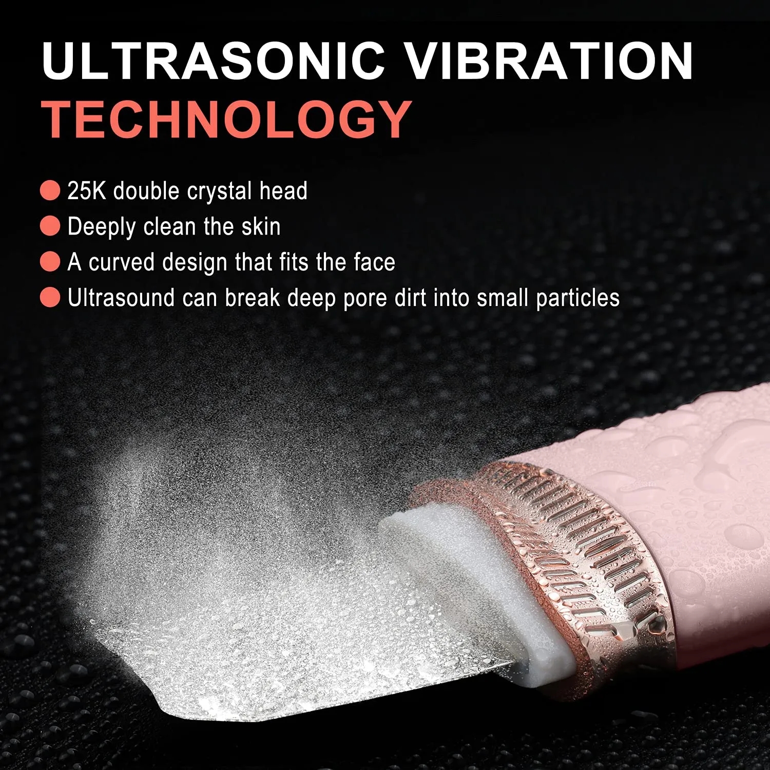 Ultraschall-Gesichtsschrubber Ultraschall-Gesichtsschrubber zur Gesichtsreinigung, zum Anheben und Massieren Gesichtsschrubber-Maschine