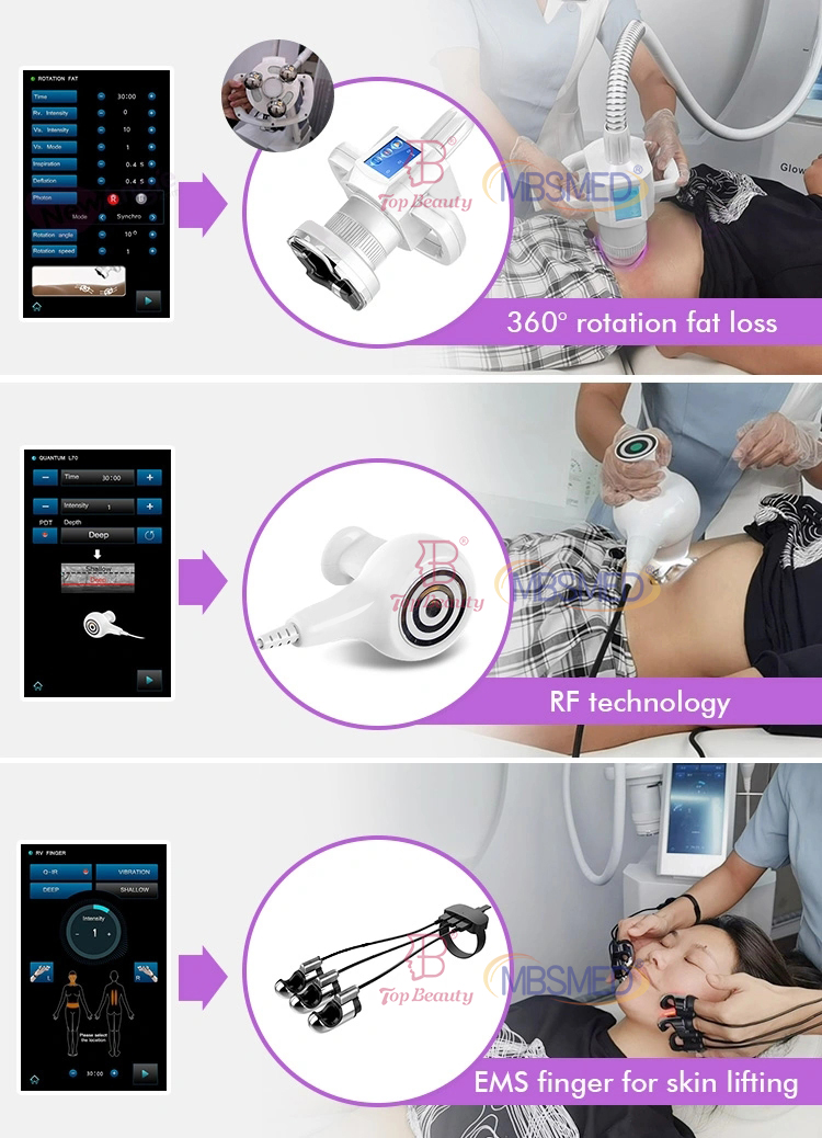 360-Grad-Rotations-Vakuum-Roller-RF-Körperstraffungsgerät