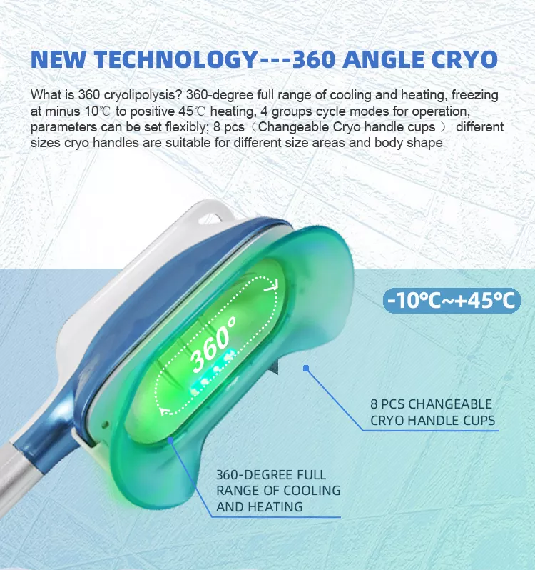 2022 Fabrikverkauf 360 Cryolipolysis Schlankheitsmaschine / Fettgefrieren Maschine Cool Tech Cellulite Reduktion