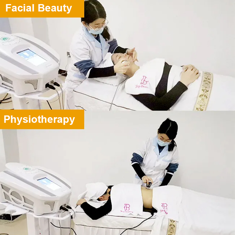 2 in 1 RF-Schönheitsimportgerät EMS-Schönheitsprodukt-Maschine Anti-Aging-Gesichtslifting-Gerät Faltenentfernung Ultraschall-EMS-Therapiegerät