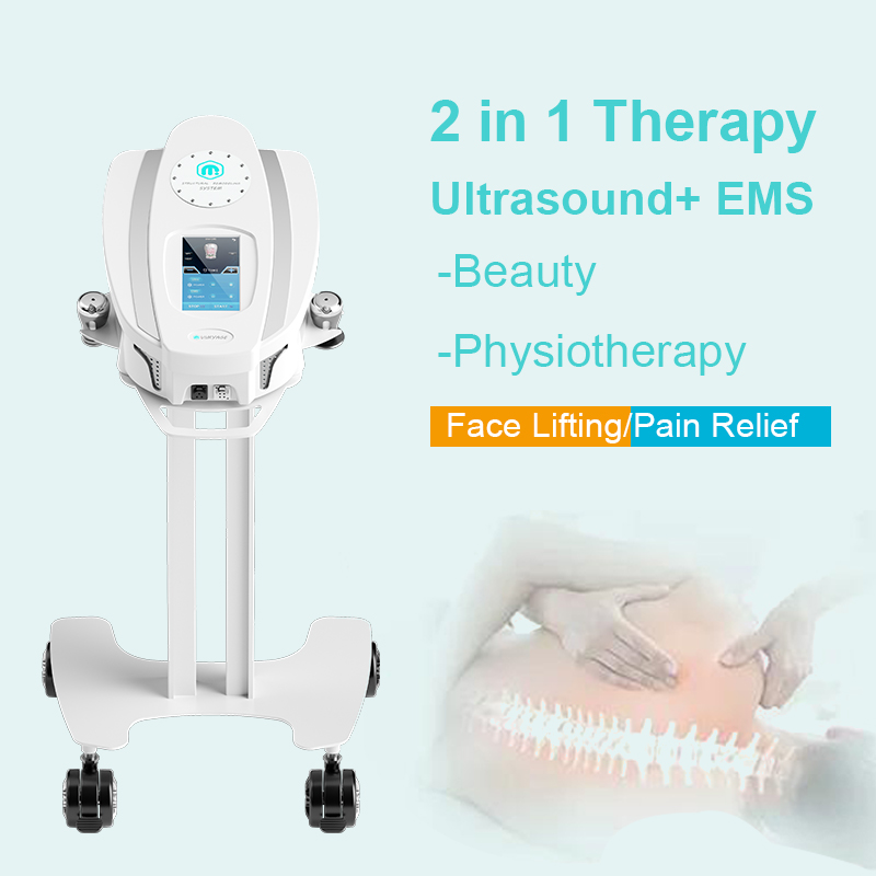 2 in 1 RF-Schönheitsimportgerät EMS-Schönheitsprodukt-Maschine Anti-Aging-Gesichtslifting-Gerät Faltenentfernung Ultraschall-EMS-Therapiegerät