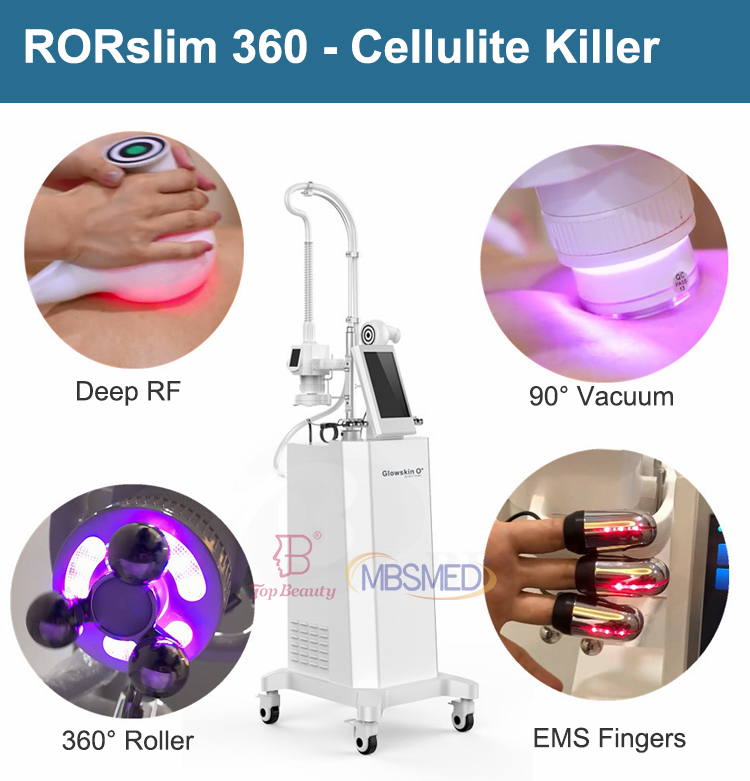 360-Grad-Rotations-Vakuum-Roller-RF-Körperstraffungsgerät