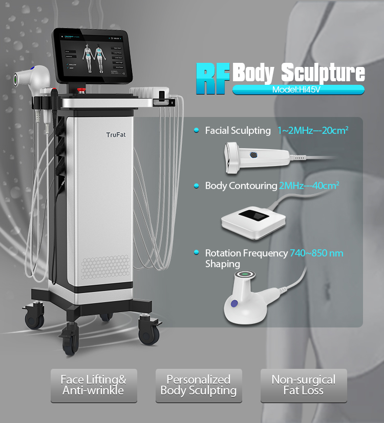 3 in 1 Salon Verwendung Trusculpt Id Flex Rf Körperkonturierung Körpermodellierung 2mhz Cellulite Behandlung Fett Reduzierung Trufat Maschine