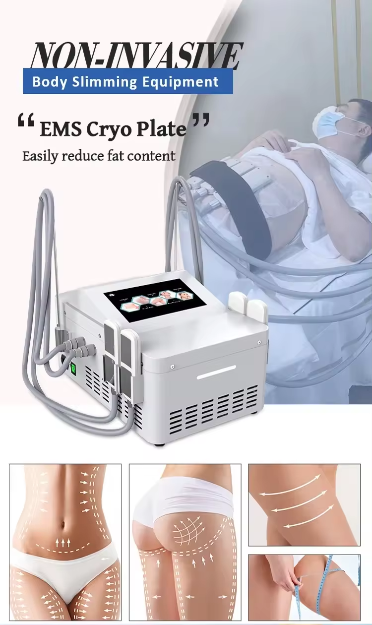 Cryo Ems Pads Therapie Kühlplatten Elektronische Muskelstimulation Körper Schlankheitsformung Sculpting Machine