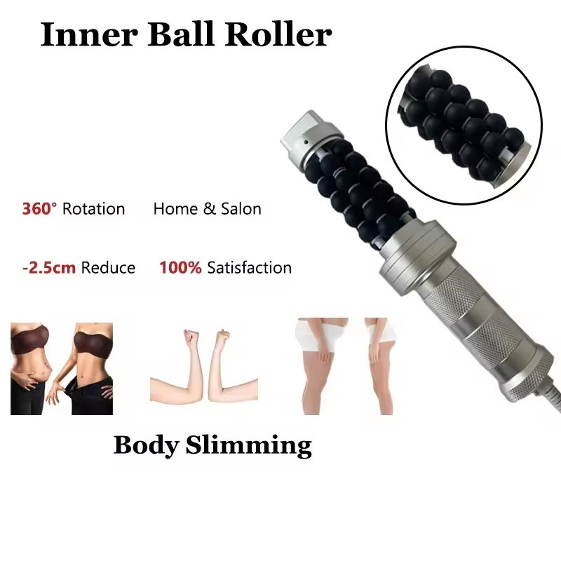 Cellulite-Reduktion Körperkonturierung Lymphdrainage 360° drehende Schlankheits- 6D-Innenkugel-Roller-Massage