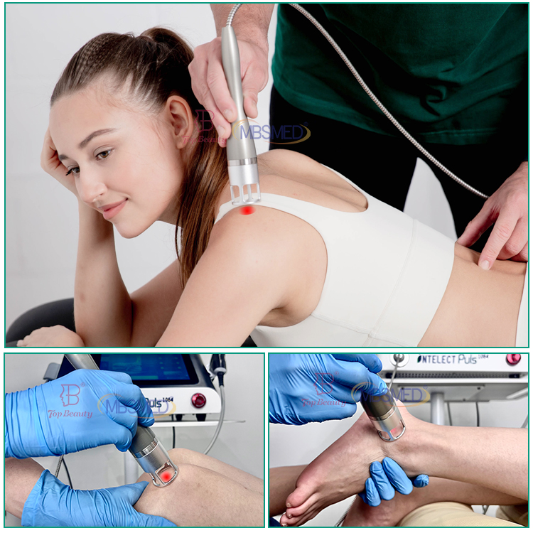 Professionelle Stoßwellen-Klasse-4-Lasertherapie für Physiotherapie-Stoßwelle ESWT-Rehabilitationsmaschine