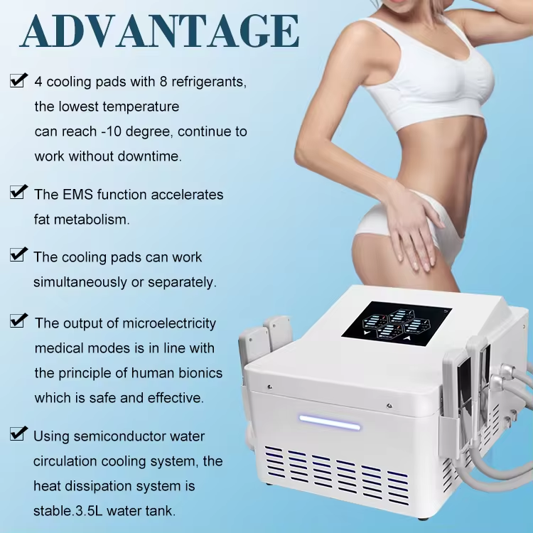 Cryo Ems Pads Therapie Kühlplatten Elektronische Muskelstimulation Körper Schlankheitsformung Sculpting Machine