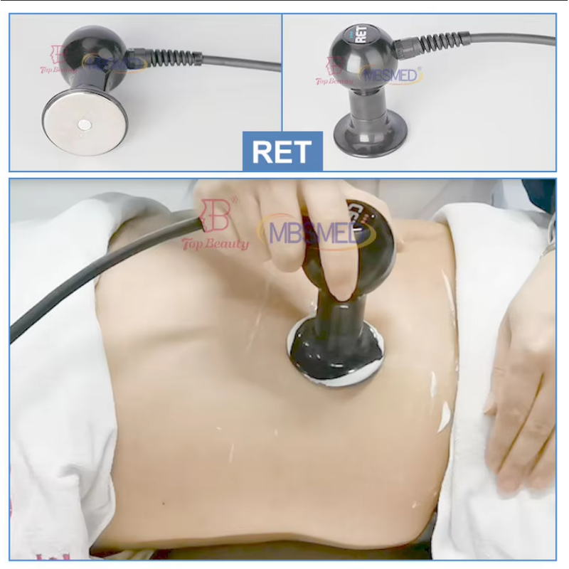 448khz Tecar Indiba Physiotherapie cet ret rf Therapie Schmerzlinderung Rotation Rollermaschine