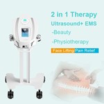 2 in 1 RF-Schönheitsimportgerät EMS-Schönheitsprodukt-Maschine Anti-Aging-Gesichtslifting-Gerät Faltenentfernung Ultraschall-EMS-Therapiegerät